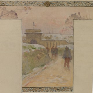 Sketch for the reception hall of the town hall in Vanves: Pro Patria, between 1902 and 1903.