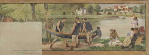 Sketch for the town hall in Saint-Maurice: Landscape. Banks of the Marne (for the reception hall), between 1890 and 1892.