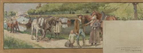 Sketch for the town hall in Saint-Maurice: Landscape. Banks of the Marne (for the reception hall), between 1890 and 1892.