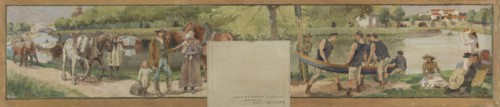 Sketch for the town hall in Saint-Maurice: Landscape. Banks of the Marne (for the reception hall), between 1890 and 1892.