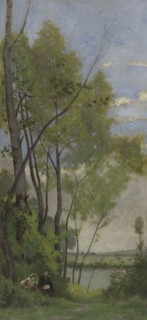 Sketch for the festival staircase of the Hotel de Ville in Paris: Banks of the Seine, between 1888 and 1890.