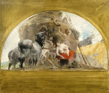 Esquisse pour la salle des mariages de la mairie du 1er : L'Eté, ou le milieu de la vie, 1886.