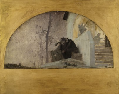 Esquisse pour la salle des mariages de la mairie du 1er : L'Hiver, ou Le Soir de la vie, 1886.