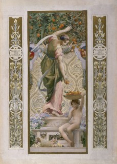 Sketch for the 'Festival Staircase' of the Hotel de Ville in Paris: Fruit, beginning 1889-1898.