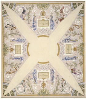 Sketch for the 'festival staircase' at the Hotel de Ville in Paris: June, between 1888 and 1898.