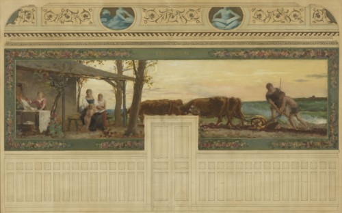 Esquisse pour la salle des mariages de la mairie de Saint-Maur-des-Fossés : Education, 02–1883.