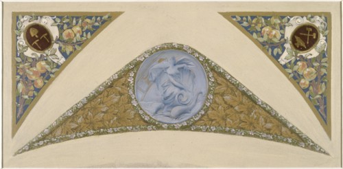 Sketch for the 'festival staircase' at the Hotel de Ville in Paris: Pisces, between 1888 and 1898.