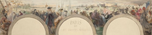Esquisse pour le salon d'entrée de l'Hôtel de ville de Paris : Paris et les grandes époques, 1892.