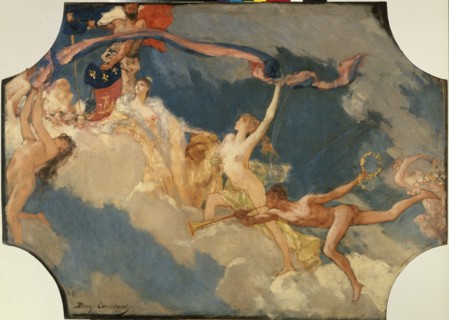 Esquisse pour la salle des fêtes de l'Hôtel de Ville de Paris : La Ville de Paris conviant le monde à ses fêtes, 1889.