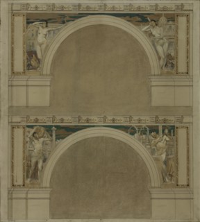 Sketch for a reception room at the Hotel de Ville in Paris: Arts. Science. Trade. Industry, 1892.