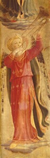 Angel making music (From the Tabernacle of the Linaioli), ca. 1433. Found in the collection of the San Marco, Florence.
