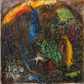 Le frappement du rocher (Moses Striking Water from the Rock), 1960-1966. Creator: Chagall, Marc (1887-1985).