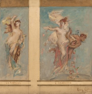 Sketch for the reception hall of town hall in the 4th arrondissement: Fortune and Abundance, 1884.