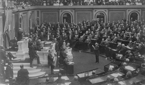Opening ceremonies of the U.S. 59th Congress, 2nd session, 1906, with Speaker Joseph Cannon presiding, 1906.