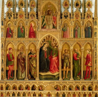 Polittico di Montelparo: The Coronation of the Virgin, 1466. Creator: Alunno, Niccolò (1430-1502).