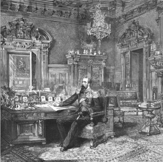 'Prince Alexander of Bulgaria at home', 1886.  Creator: Unknown.