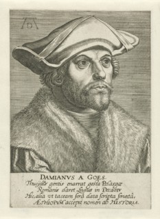 Portrait of Damião de Góis (1502-1574) after Albrecht Dürer  , Between 1587 and 1600. Private Collection.