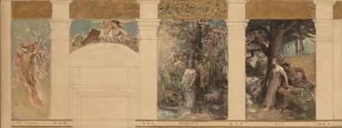 Sketch for the reception hall of the town hall in the 4th arrondissement: Day. Earth. Spring. Summer, 1884.