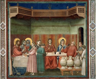 Marriage at Cana (From the cycles of The Life of Christ), 1304-1306. Creator: Giotto di Bondone (1266-1377).