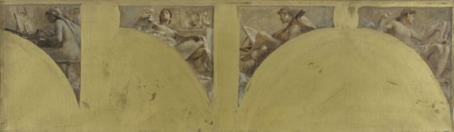 Esquisse pour le salon des Arts de l'Hôtel de Ville de Paris : La gravure de médailles..., c.1891. Creator: Theobald Chartran.