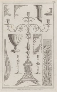 Candelabra, Vessels and Ornament, nos. 358-369 ("Designs for Various Ornaments," pl. 54), March 20, 1792.