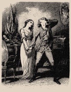 Illustration for Das Leiden des jungen Werthers (The Sorrows Of Young Werther), by Goethe, 1844. Private Collection.