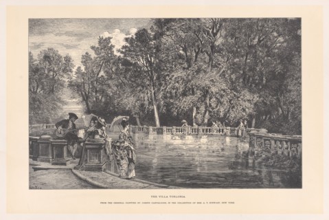The Villa Torlonia, from the original painting by Joseph Castiglione in the collec..., 19th century. Creator: Anon.