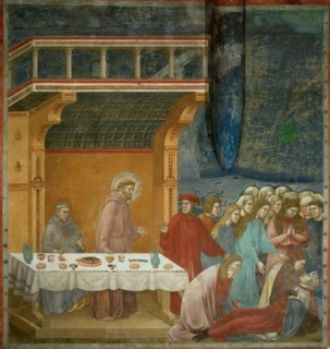 Death of the Knight of Celano (from Legend of Saint Francis), 1295-1300. Creator: Giotto di Bondone (1266-1377).