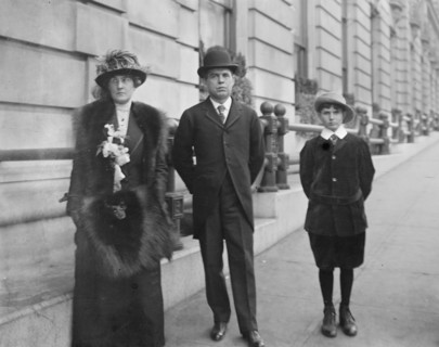 William Purnell Jackson, Senator From Maryland, with Mrs. Jackson And Son, 1912. Creator: Harris & Ewing.