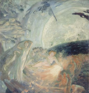 Esquisse pour l'Hôtel de Ville de Paris : La Vérité entraînant les Sciences à sa suite..., 1890. Creator: Paul Albert Besnard.