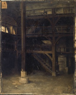 Vue intérieure de l'ancien manège de la rue Sainte-Marguerite, à l'emplacement de l'actuelle rue Gozlin,, 1875.