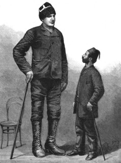 'Amanab, a Greek giant, 7 feet 9 inches tall', 1886.  Creator: Unknown.
