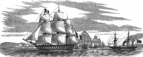 'French Baltic Fleet going through the Great Belt', 1854. Creator: Unknown.