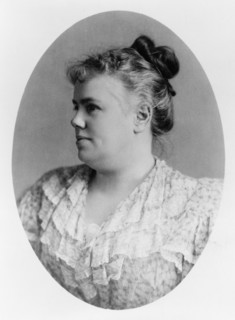 Mrs. Fanny Holmes, head-and-shoulders portrait, facing left, between 1890 and 1910. Creator: Frances Benjamin Johnston.