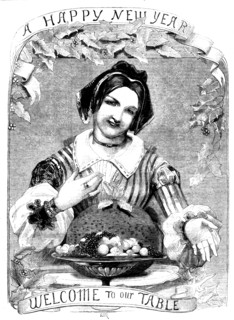 'A Happy New Year, Welcome to our Table; New Year 1854', 1854. Creator: Unknown.