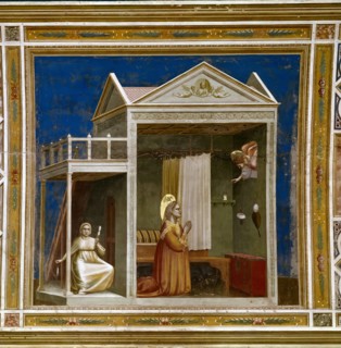Annunciation to Saint Anne (From the Scenes from the Life of Joachim), 1304-1306. Creator: Giotto di Bondone (1266-1377).