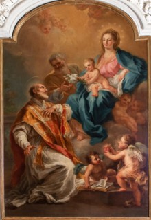Saint Philip praying before the Holy Family. Creator: Bonito, Giuseppe (1707-1789).