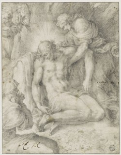 The Dead Christ mourned by John the Evangelist and the holy women, First Half of 16th cen. Creator: Clovio, Giulio (1498-1575).