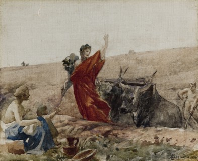 Esquisse pour la salle des mariages de la mairie du 19ème arrondissement de la Ville..., 1880. Creator: Paul Albert Besnard.