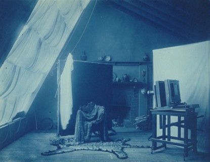 Interior of Frances Benjamin Johnston's studio at 1332 V St. NW, Washington, D.C..., c1900. Creator: Frances Benjamin Johnston.