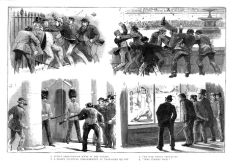 'The Rioting in the West End of London, February 8th.', 1886.   Creator: Unknown.