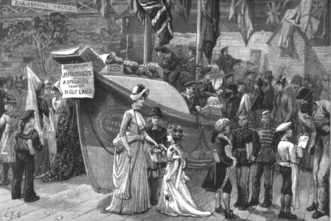 'The Red White and Blue Bazaar at the Agricultural Hall', 1886. Creator: Unknown.