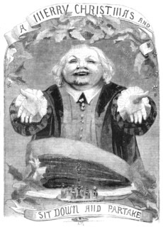 'A Merry Christmas and Sit Down and Partake; Christmas 1853', 1853. Creator: Unknown.