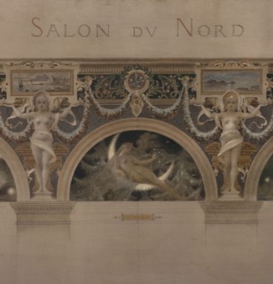 Sketch for the north entrance hall of the Hotel de Ville in Paris: Bear. The night. A Dragon, 1892.