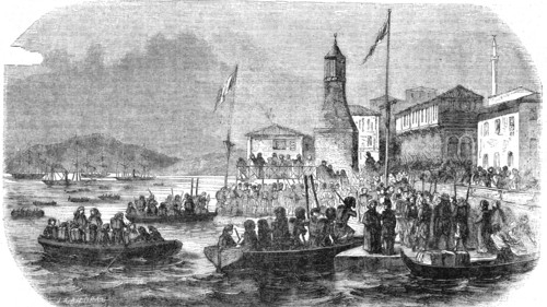 'Disembarkment of the Algerians and Highlanders at Gallipoli', 1854. Creator: Unknown.