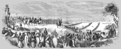 'Review of the French Troops in the presence of the Sultan', 1854. Creator: Unknown.