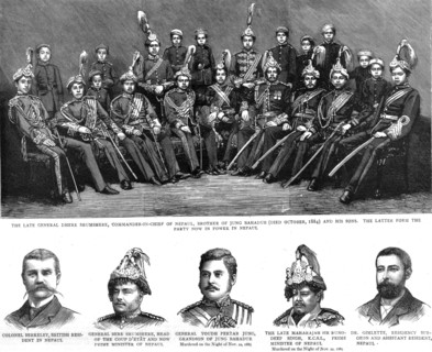 'The Recent Revolution in Nepaul, India. Local Dignitaries', 1886.  Creator: Unknown.