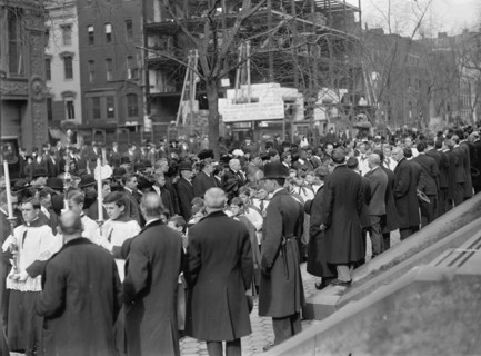 Pan American Mass. - Thanksgiving Day At St. Patrick's. Choir, 1912. Creator: Harris & Ewing.