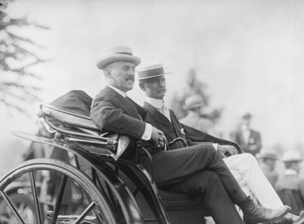 Polo - Secretary Stimson And General Crozier At Game, 1912. Creator: Harris & Ewing.