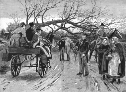 ''Obstruction'--Scene from a Disturbed District of Ireland', 1890. Creator: Unknown.
